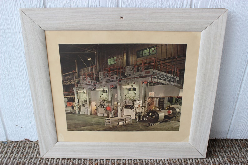 Three Stand Coal Reducing Mill Industrial Aliquippa Works 1964 print industry framed Purdy art steel