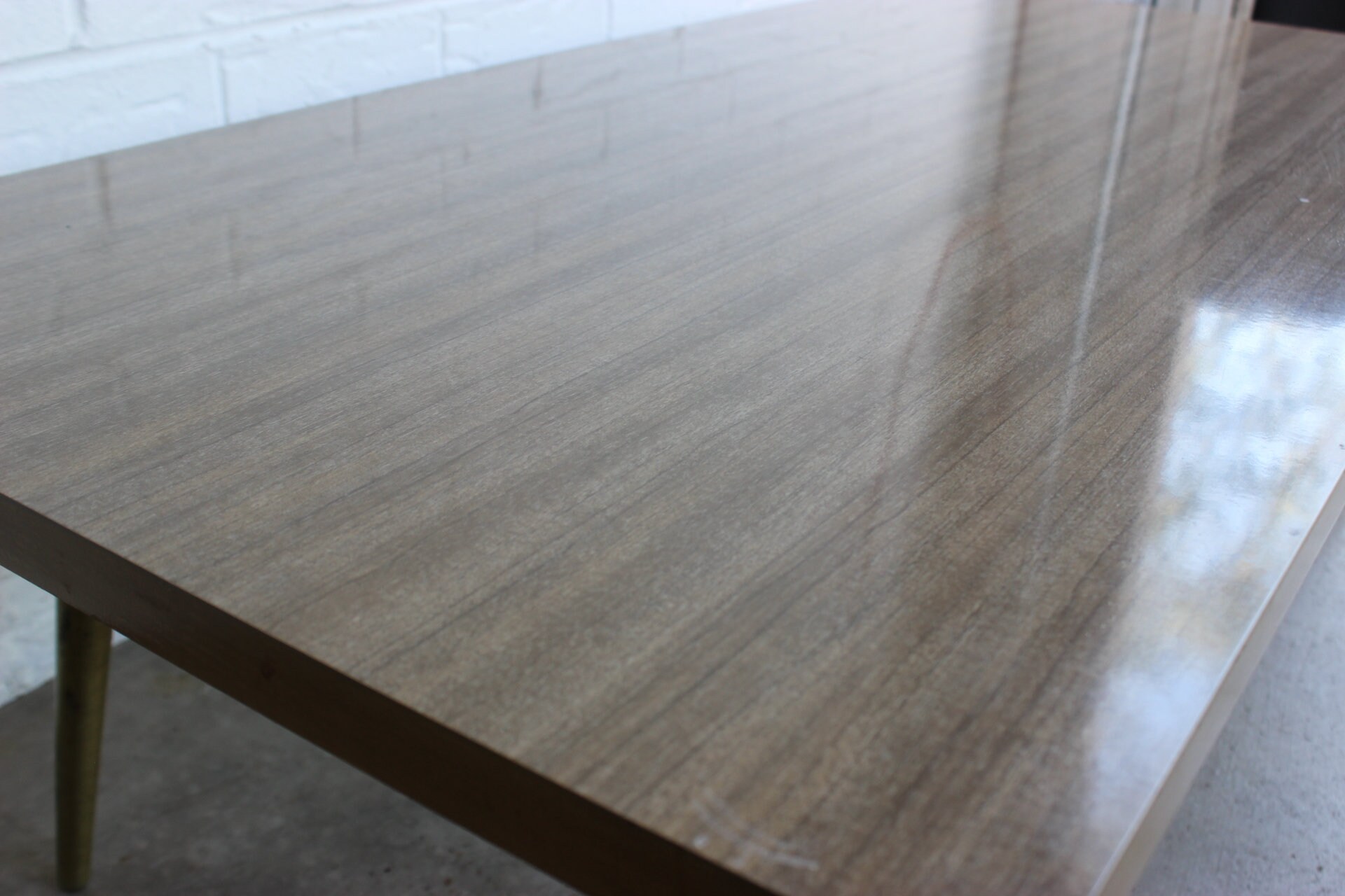 Vintage Mid Century Formica Coffee Table and Round Circular Etsy