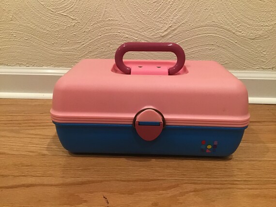 Vintage pink blue caboodles box - image 2
