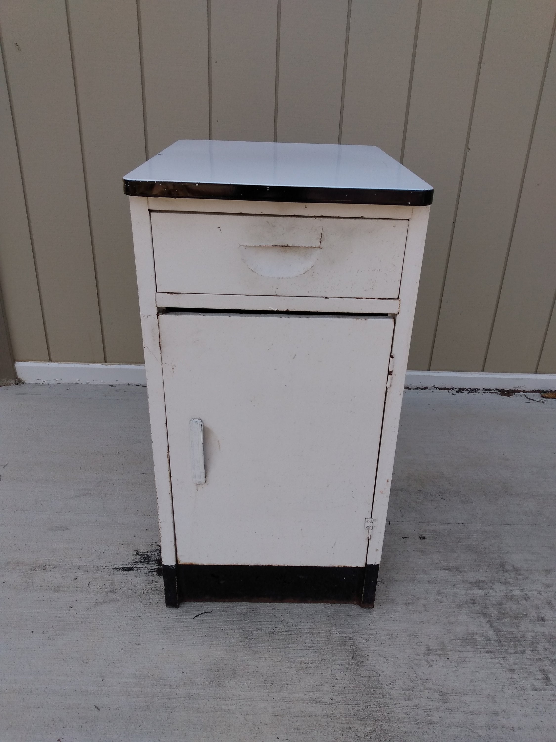 Mid Century Vintage White Metal Chrome Vintage Kitchen Storage Etsy