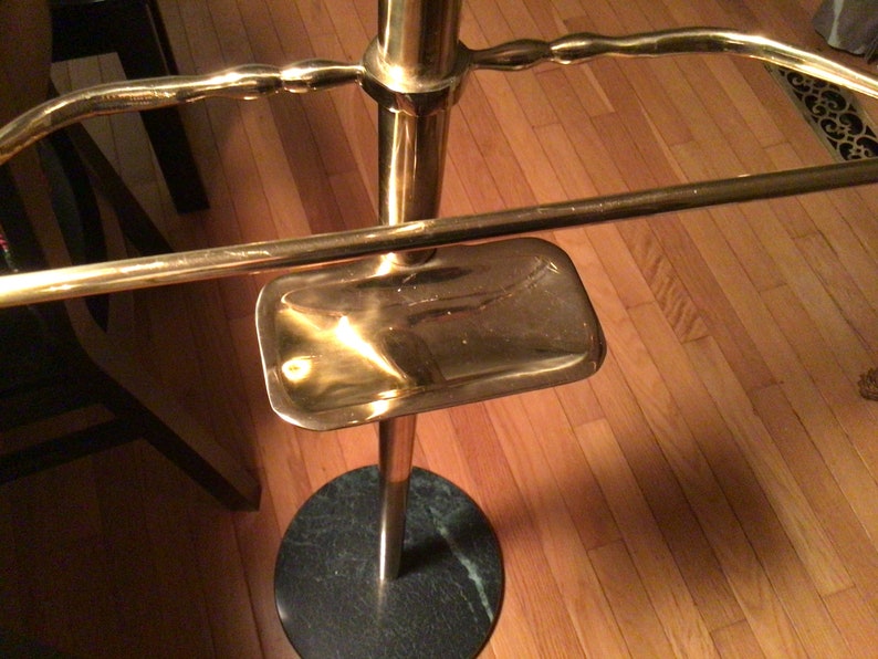 Brass Butler Valet With Marble Base Organizer Vanity Dressing Etsy