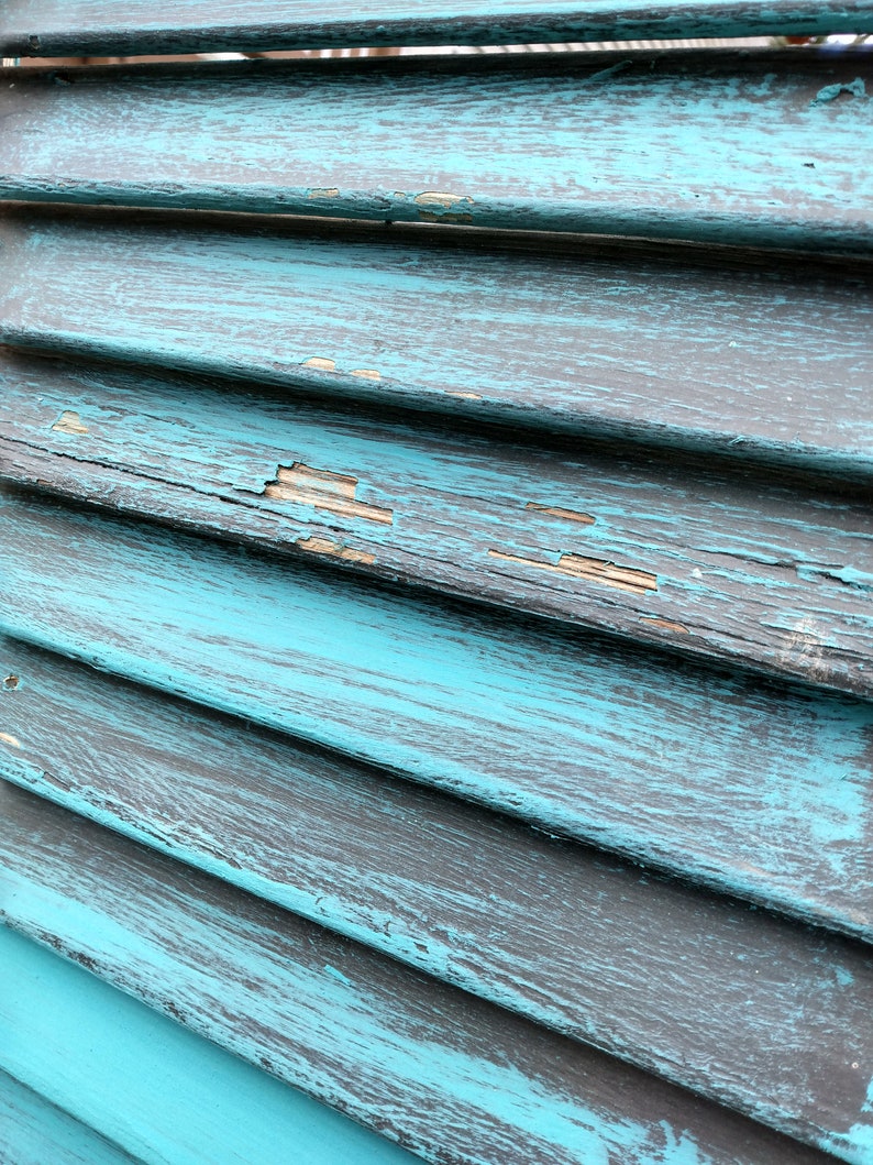 Single Large Antique Wood Vintage Louvered Window Shutter Etsy