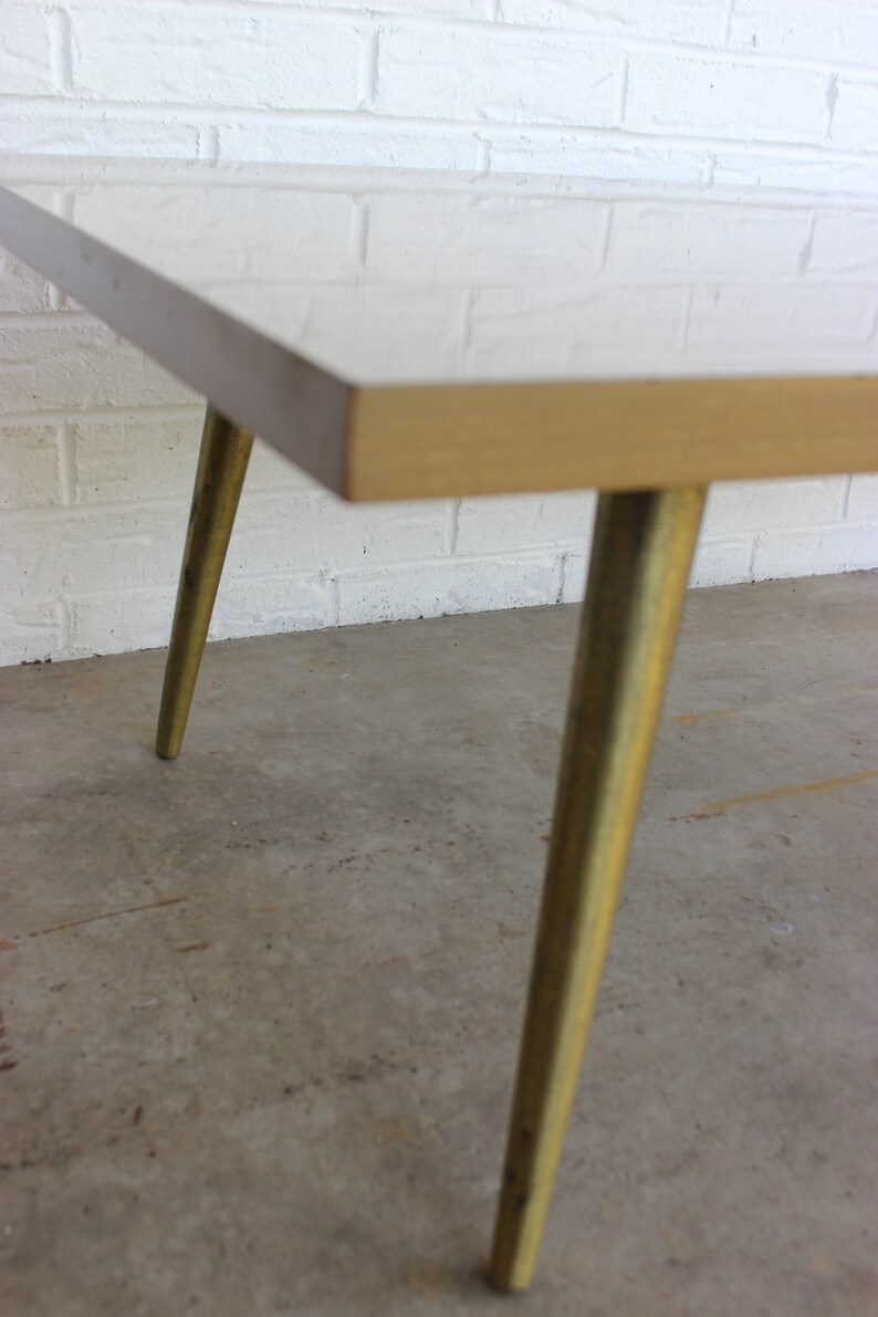 Vintage Mid Century Formica Coffee Table and Round Circular Etsy