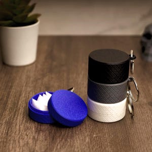Llavero de lata de nicotina Zyn impreso en 3D: Estuche compacto con bolsita de nicotina
