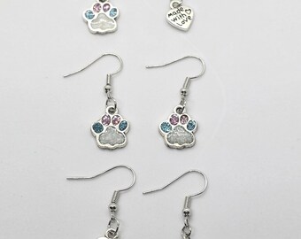 Paw Print Pride Earrings