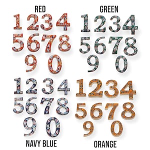 Handmade Ceramic House Number Tile: Turkish Floral Address Sign image 8