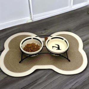 Knochenmatte für Hunde: Handgemachte Platzdeckchen aus Baumwollseil