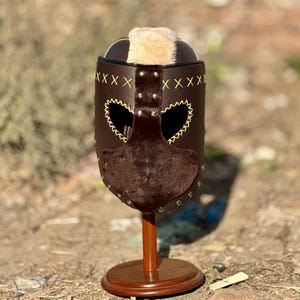 Wikinger-Lederhelm für Larp und Cosplay