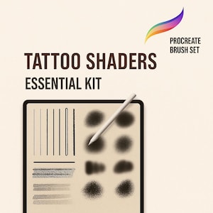 Tattoo Brushes Procreate, Tattoo Needle Brush, Tattoo Shading Brushes , Tattoo Shaders Essential Kit for Procreate, Tattoo Shading Brushes