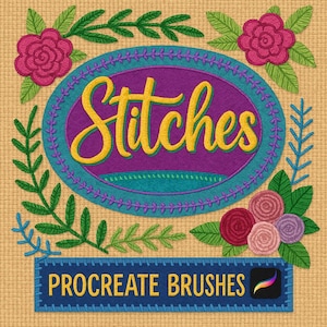 Realistic Embroidery Procreate Brushes | Digital Art Kit for Procreate | iPad Brushset | STITCH PROCREATE BRUSHES,Embroidery Procreate Brush