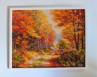 Diamantkunst A Walk Down Autumn Lane