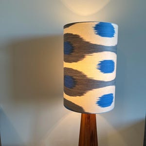 Blue Ball Uzbek Ikat Lampshade