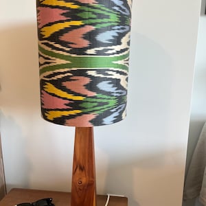 Green Uzbek Ikat Lampshade