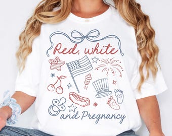 Red White And Pregnancy png,Red White And Due, Pregnancy Reveal png, 4th Of July Pregnancy Announcement PNG, July 4th Png, USA Png