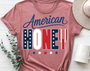 American Honey PNG: Patriotic USA Graphic, Independence Day Celebration png, Retro Americana Fourth Of July Art (Digital Download)