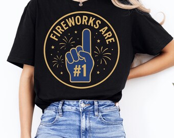 Fireworks Are number 1 PNG, Patriotic Celebration Graphic, Independence Day PNG, Foam Finger Clipart (Digital Download