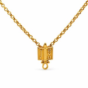 Vintage 10k Yellow Gold Pi Lambda Theta Honor Society Book Pendant Necklace