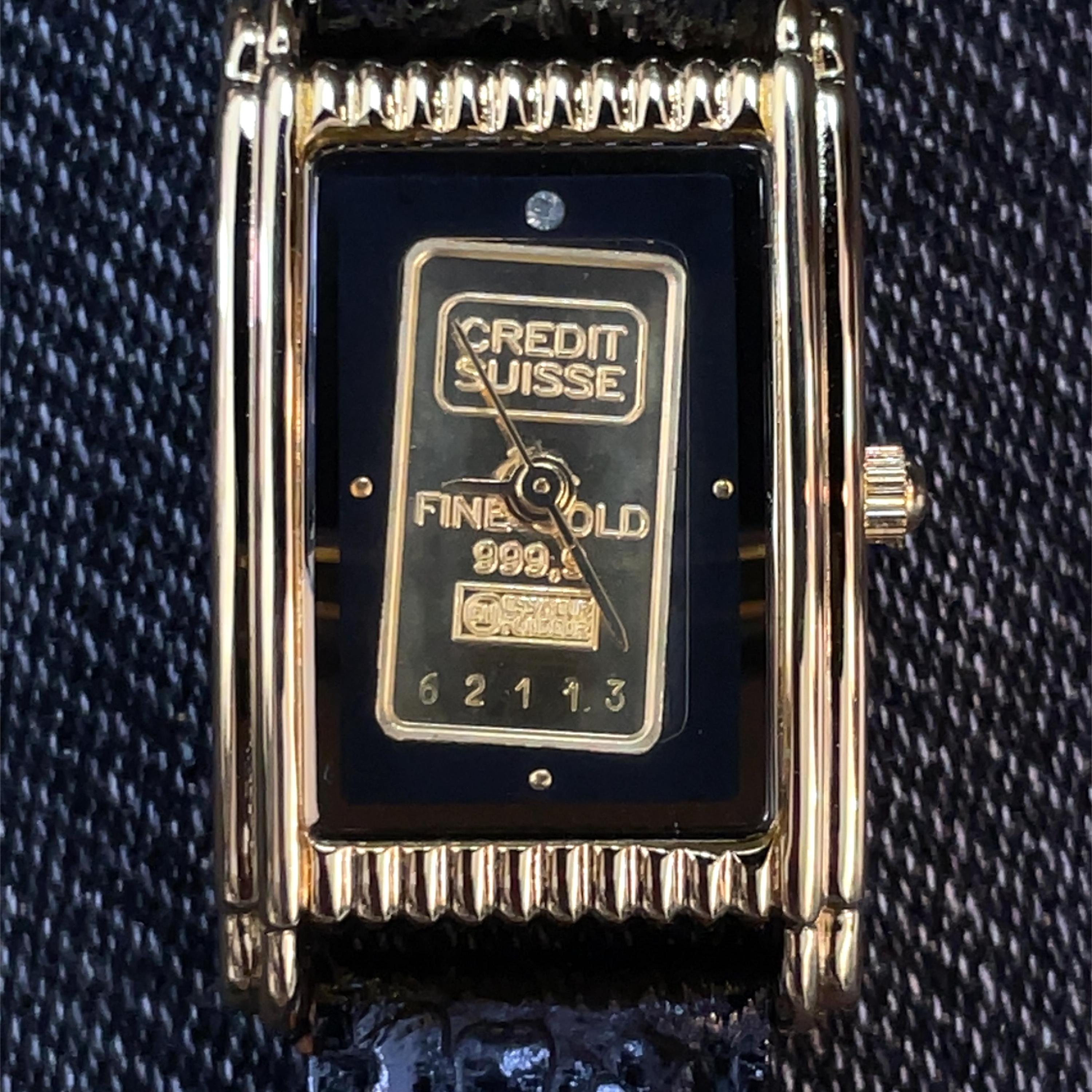 Swiss 999.9 Gold Ingot Watch With Genuine Leather Belt - Etsy