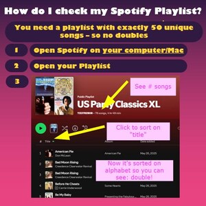 Personalized Music Bingo – 40 Cards with Your Custom Playlist (Instant Download) image 10