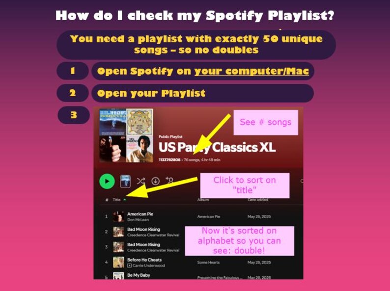 Personalized Music Bingo – 40 Cards with Your Custom Playlist (Instant Download) image 10