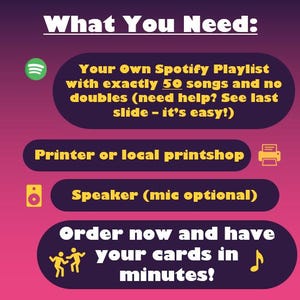 Personalized Music Bingo – 40 Cards with Your Custom Playlist (Instant Download) image 6
