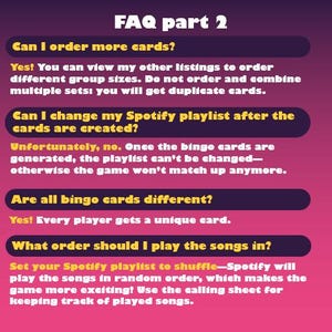 Personalized Music Bingo – 40 Cards with Your Custom Playlist (Instant Download) image 9