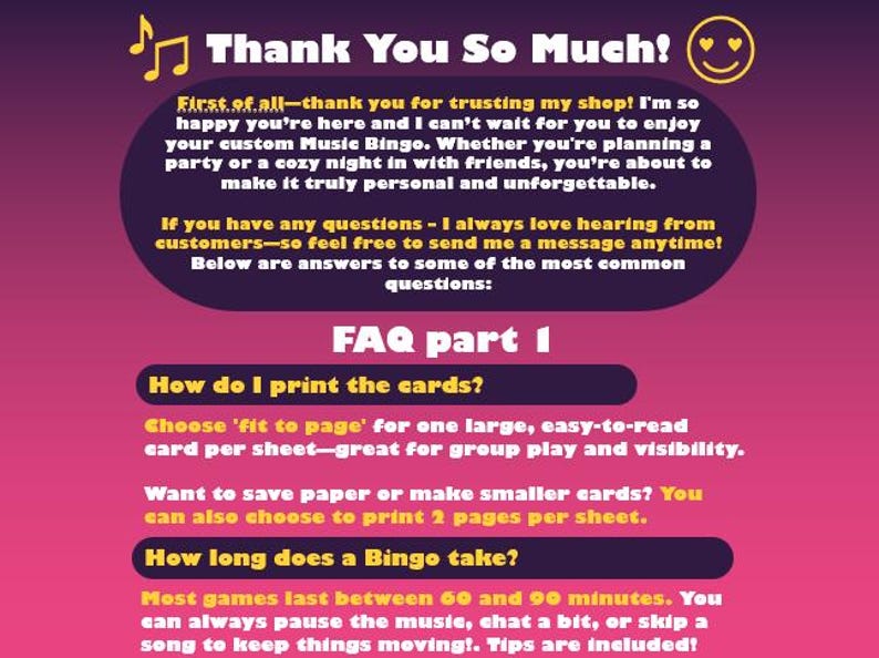 Personalized Music Bingo – 40 Cards with Your Custom Playlist (Instant Download) image 8