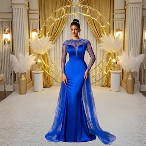 premier amour womens rhinestone long sleeve sheath dress Stylish New Women's Long Sleeve Rhinestone Mesh See-through Sheath Party  Dress