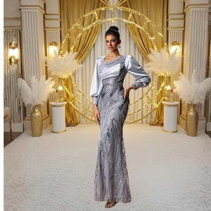 formal dress cover ups and wraps silver Lumtrix Chiffon Shawl Wrap for Evening Dresses Sheer Scarf for Wedding  Bridesmaid Formal Party Cover up Silver