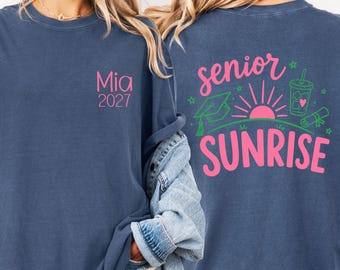 Comfort Colors Senior Sunrise Tee Class of 2027, High School Graduation Shirt, senior sunrise shirt, senior shirt, custom senior sunrise tee