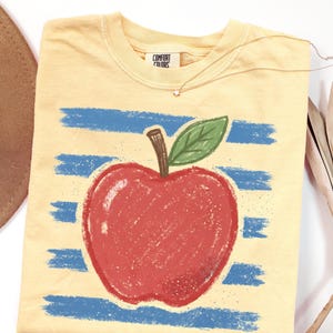 Comfort Colors Teacher Apple Shirt, elementary teacher, teacher shirt, back to school shirt, teacher t-shirt, first day of school, preschool