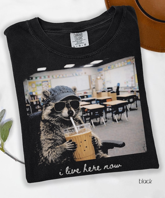 Comfort Colors Raccoon Teacher Shirt, Funny Classroom Graphic Tee, raccoon shirt, funny teacher shirt, back to school tee, teacher shirt,