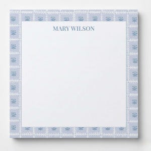 Personalized Post It Note Gift Floral Desk Organization Office Sticky Note Teacher Gift Stationary Custom Name Block Print Monogram Design