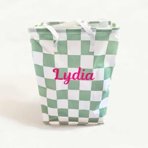 Personalized Laundry Hamper Laundry Basket with Name for Nursery Laundry Organization for Kids Room Laundry Bag Storage Basket Bedrooms