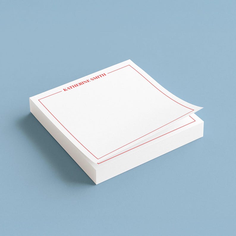 Custom Sticky Notes Personalized Post It Notes Professional Desk Set 3M Paper Quality Multiple Color Options Custom Name Design Teacher Gift Collection Workplace Essential Organization System Daily Message Center Office Stationery
