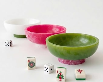 麻雀ダイス皿樹脂ボウル小物入れテーブル麻雀ギフトオーガナイザー収納アクセサリーギフトテーブルゲームキーパーセットピンクホワイトグリーンマット