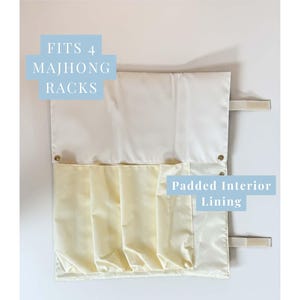 Bolsa organizadora para bolsas de mahjong, rollo organizador de viaje, soporte para fichas, transportador protector impermeable, accesorio personalizado para juegos nocturnos y torneos. imagen 4