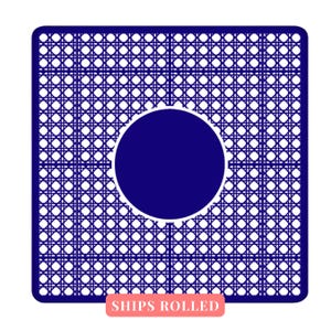 Game Cover Square Neoprene Pad Nonslip Gaming Top Portable Mahjong Table Mat Playing Surface Travel Board Accessory Protective Tabletop Fabric Classic Cane Rattan Design Pattern Canvas Bag Storage Solution Professional Quality Construction