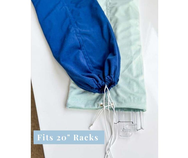 Storage Solution Mahjong Velvet Bag Game Organizer System Rack Holder Collection Drawstring Closure Design Four Interior Pockets Holds Twenty Inch Racks Premium Quality Construction Elegant Mint Navy Options Gold Accent Detail Perfect