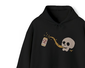 Bebiendo Skelly Sudadera con capucha unisex