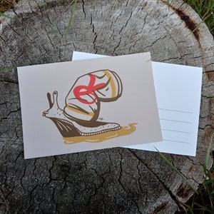 Carte postale PNW escargot 4 x 6