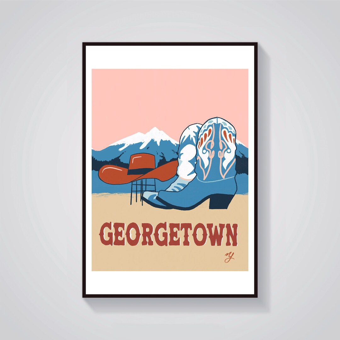 Seattle Boots and Hat 8x10 Giclee Print Etsy