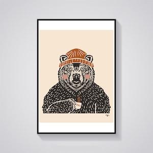 Bearly Awake 8x10 Giclee print