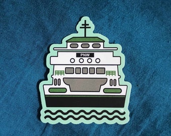 PNW Ferry -  3" x 3" Sticker