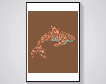 Orca Lines 8X10 Giclee Print