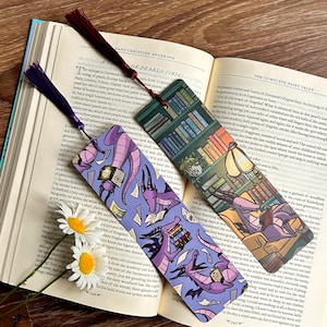 Reading Dragon Bookmark –  Double-Sided Cozy Bookmark