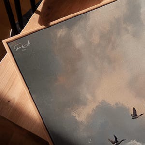 Vintage Geese in Flight Print: Rustic Bird Art (Printable Download) image 3
