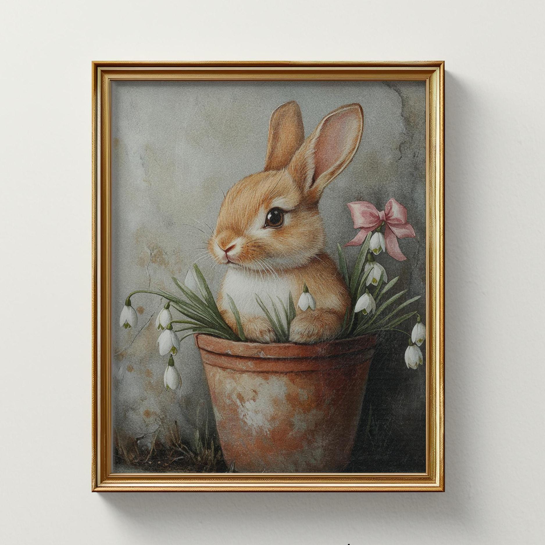 Lapin Albert En Terre Cuite – Décoration Pâques, Intérieur/Extérieur, Style Vintage Usé, 22x13x18 Cm - 7