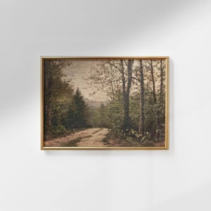 Stampa di Misty Forest Path: Paesaggio rustico boschivo (download digitale)