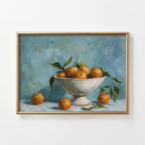 Orange Still Life Print: Farmhouse Kitchen Decor (Digital Download)